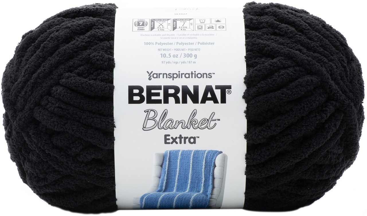 Bernat Blanket Extra Yarn-Black